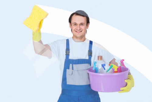 Detailed kitchen cleaning during a move-out service in W1
