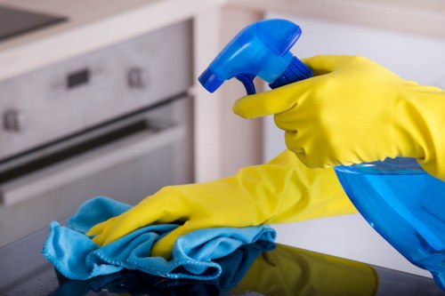 Spot treatment and vacuuming of a mattress during a W1 cleaning visit