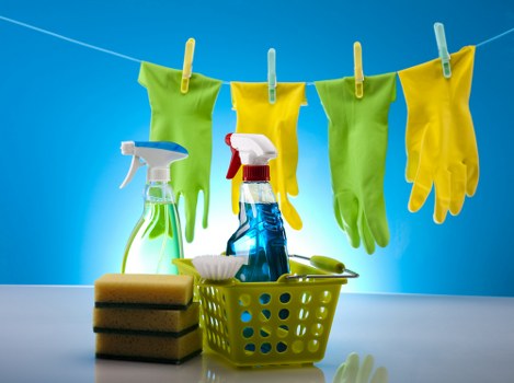 Equipment inspection during a professional cleaning task